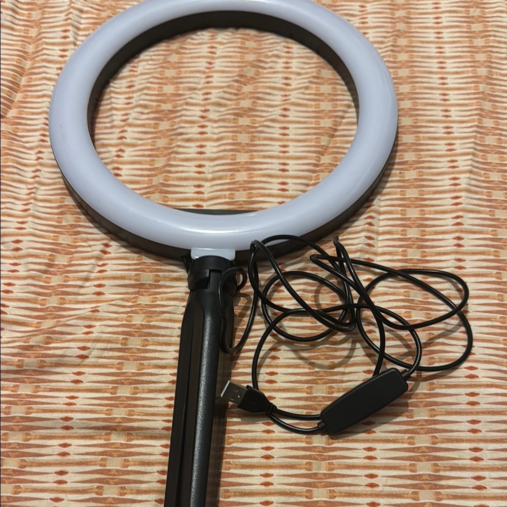 LED Ring Light with Stand - Black